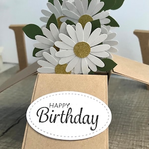 Gänseblümchen Karte, Pop Up Karte, Gänseblümchen Geburtstag