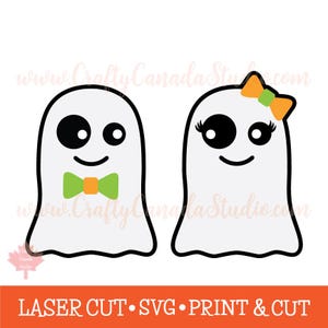 Ghost SVG, Boy Ghost SVG, Girl Ghost SVG, Print and Cut Ghost png, Halloween svg, Halloween Clipart, Halloween htv Designs