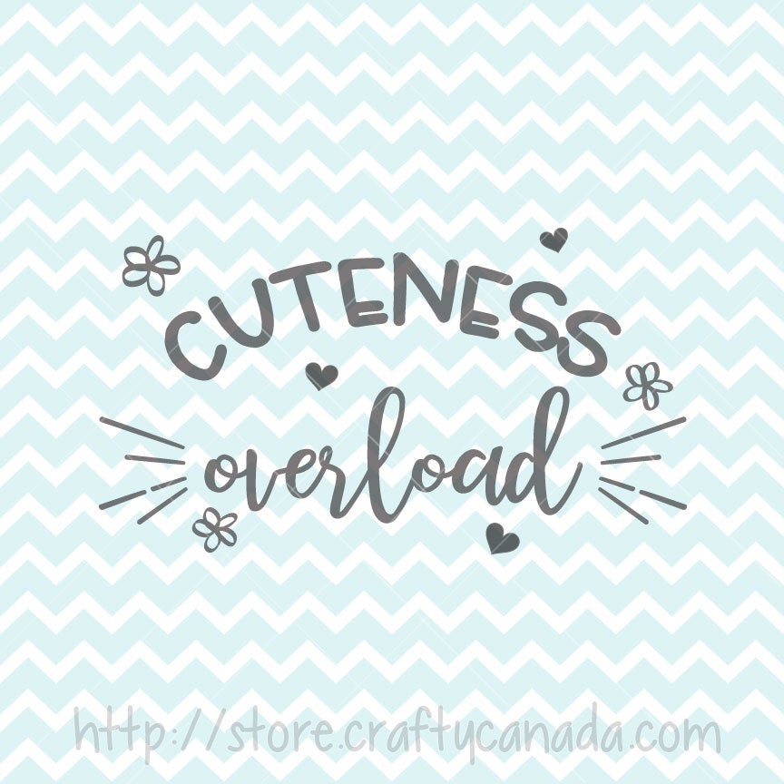 Cuteness Overload SVG and PNG Kids T-shirt Designs HTV - Etsy