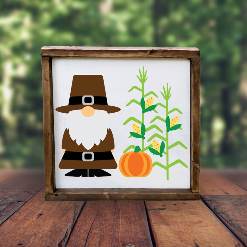 Thanksgiving Gnome SVG Pilgrim Gnome SVG Harvest Gnome SVG ...