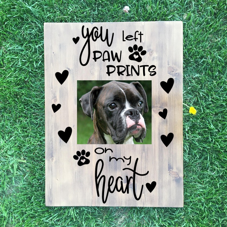 Download You Left Paw Prints On My Heart SVG Pet Memorial Quote Pet | Etsy