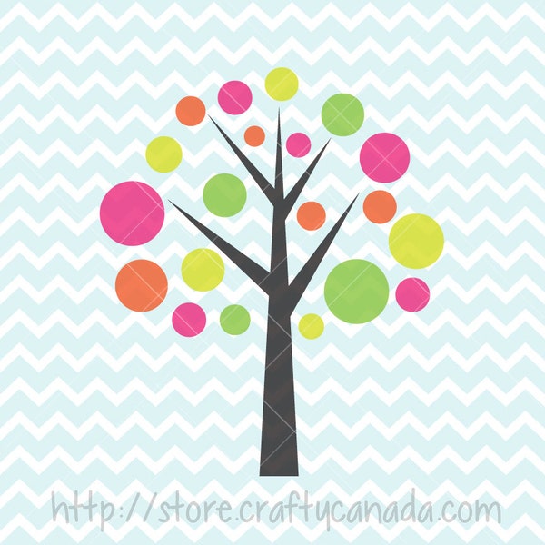 Whimsical Tree SVG and PNG, Tree SVG, Tree Clipart, Printable Tree, svg Files, Cricut svg, Silhouette Cameo svg