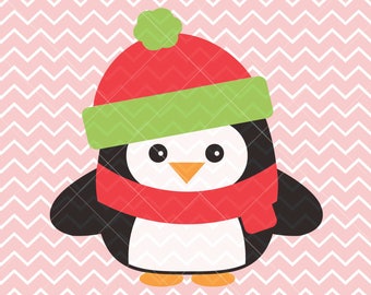 Penguin SVG, PNG, JPG, Penguin Clipart, Christmas svg, Christmas Clipart, svg Files, Commercial Use, Cricut, Silhouette, Penguin Printable