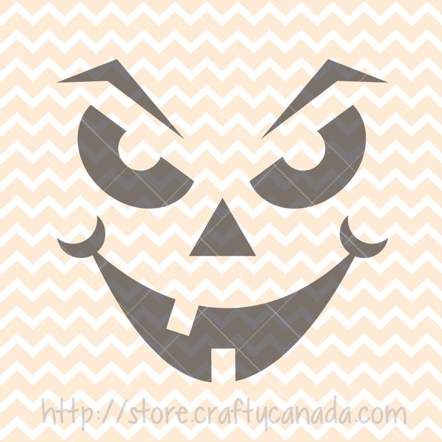 Evil Pumpkin Face SVG Pumpkin Svg Halloween SVG HTV | Etsy