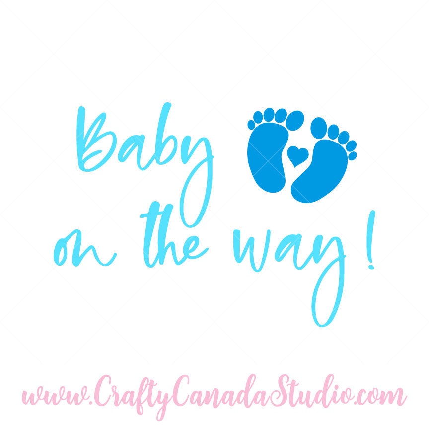 Baby on the Way SVG Printable Baby Shower Card Baby Boy Etsy Canada