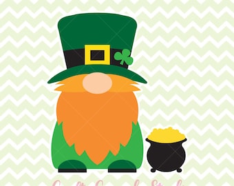 Vector Clip Art for Commercial Personal Use lucky SVG Cricut St Patrick gnomes SVG Cutting Template Silhouette