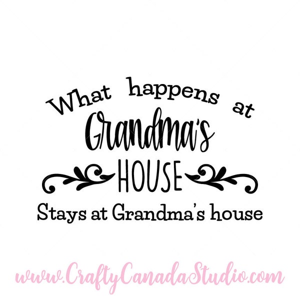 What Happens At Grandma's SVG, Grandma Quote, Printable Quote, SVG Files, Cricut SVG, Cricut Files