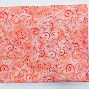 108 inch Wideback Coral Quilting Fabric, 2 1/2 Yard Cut, 100% Cotton High Quality Fabric, 90" by 108" Quilt Backing fabric.