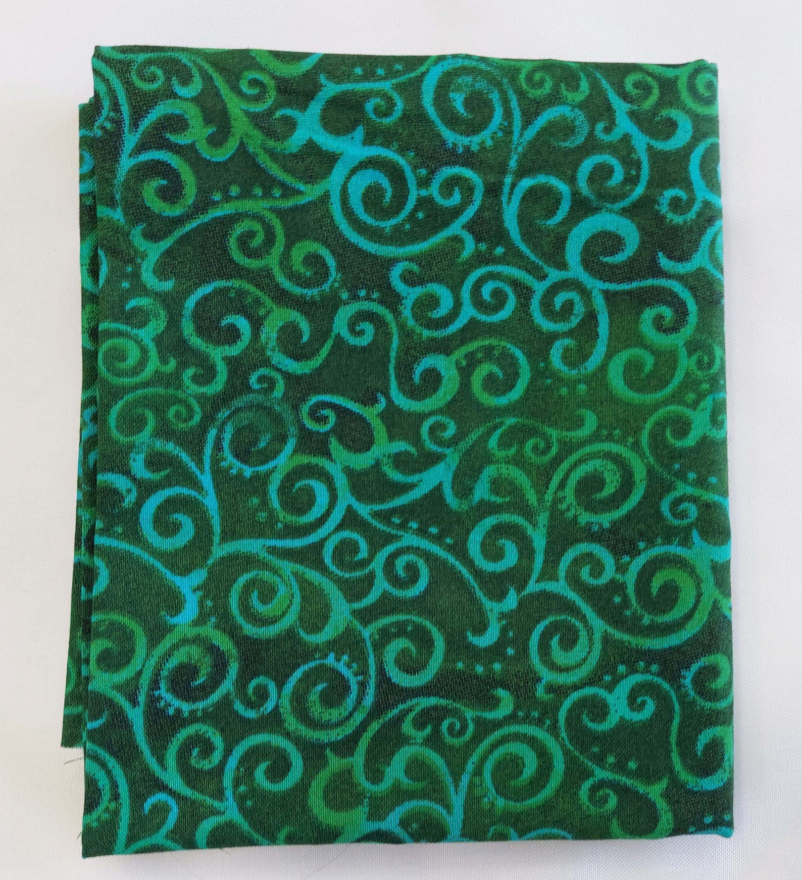 Half Yard Fabric Bundle. Set of Five Green Fabrics One Half Etsy