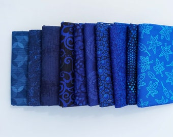 5 FQS Bundle Green Blue 100% cotton Floral 5 X 40cm by 50cm sewing quilting
