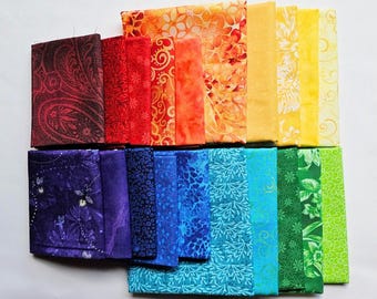 Temperature Fabric. Set of Rainbow Color Fabrics, Ten Half Yards and Ten Fat Quarters, 100% Cotton Quilting Fabric, High Quality Fabric.