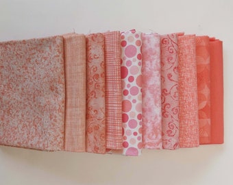 Fat Quarter Patio Splash Waterfall Coral/Pink Cotton Fabric Fat Quarter Patio Splash Waterfall Coral/Pink Cotton Fabric