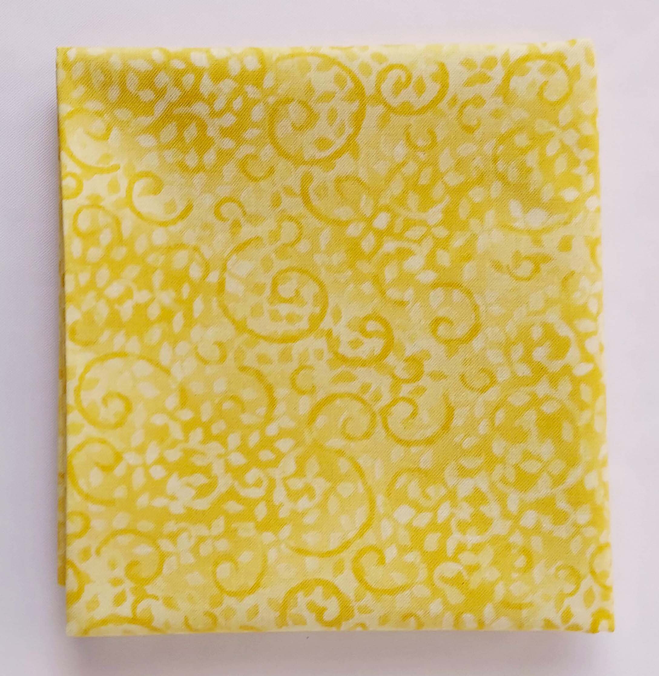 Quilting Fabric. Set of Three Yellow Fabrics One Half Yard Etsy UK