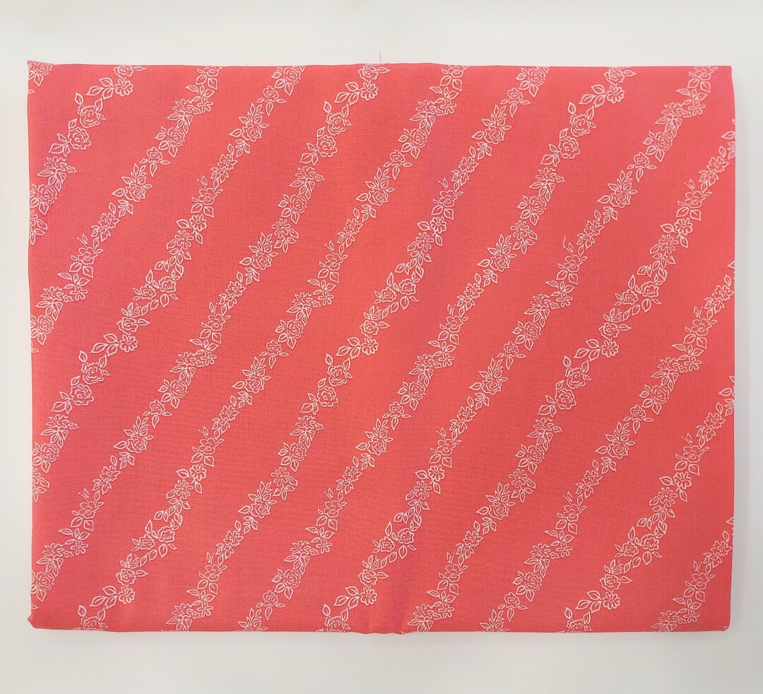 One Yard of Coral Quilting Fabric 100 Cotton High Quality Etsy