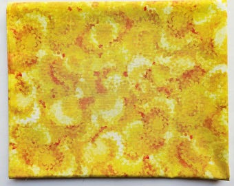 One Yard of Yellow Quilting Fabric, 100% Cotton High Quality Fabric from Quilting Treasures, One Yard Cut, Quilt fabric.