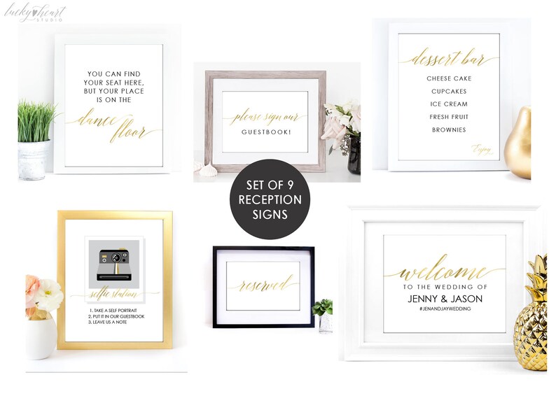 Bathroom Sign Wedding Printable Bathroom Sign Wedding Bathroom Basket Sign Wedding Sign GOLD Wedding Template DIY Wedding Sign 005G