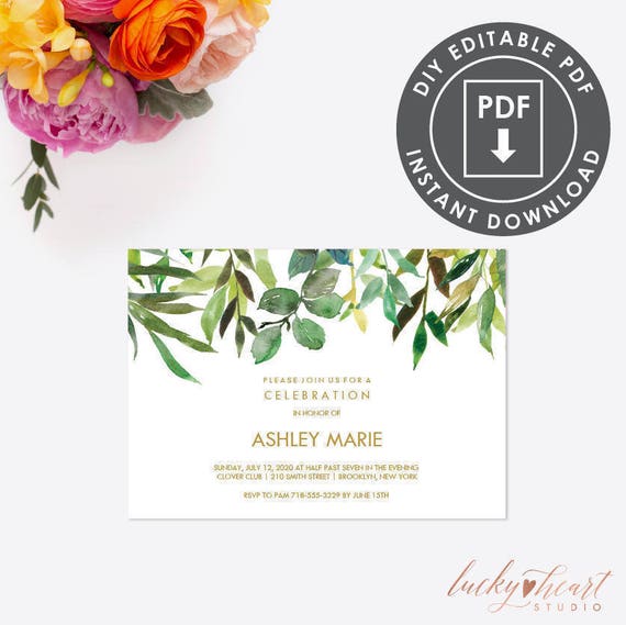Quinceanera Invitation Instant Download Quinceanera Etsy