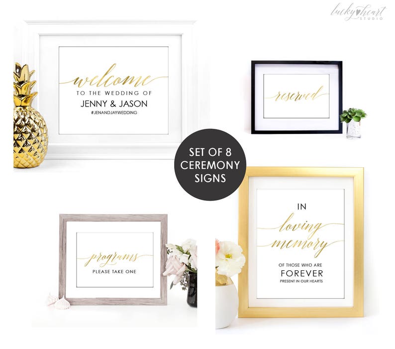 Bathroom Sign Wedding Printable Bathroom Sign Wedding Bathroom Basket Sign Wedding Sign GOLD Wedding Template DIY Wedding Sign 005G