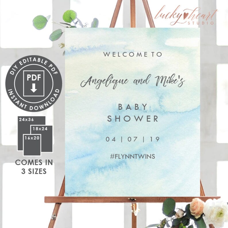 Baby Shower Poster Printable Printable Poster Etsy