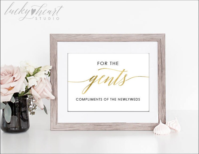 Bathroom Sign Wedding Printable Bathroom Sign Wedding Bathroom Basket Sign Wedding Sign GOLD Wedding Template DIY Wedding Sign 005G