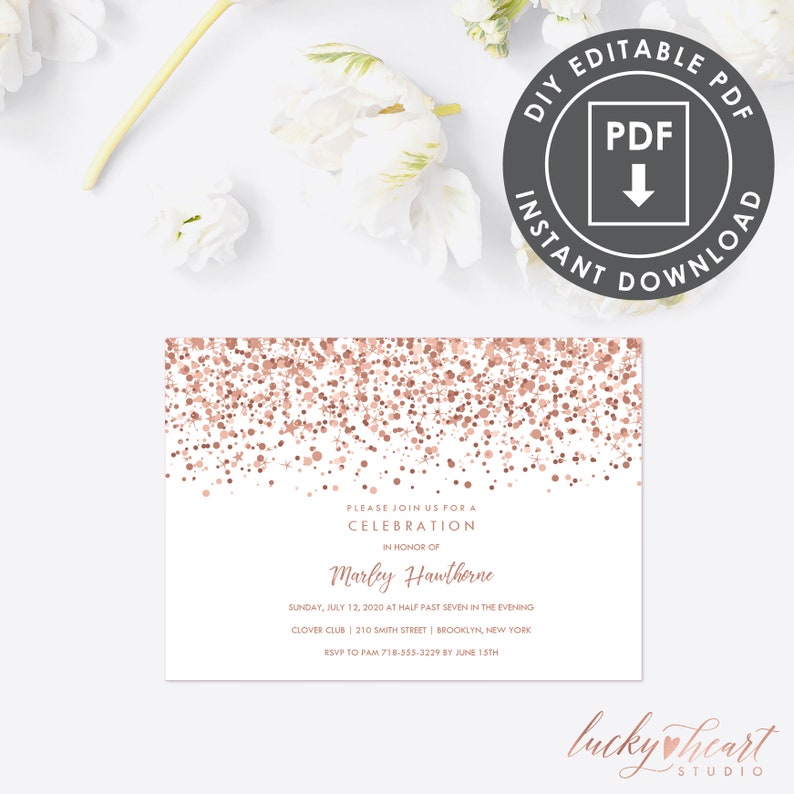 Quinceanera Invitation Instant Download Quinceanera Etsy