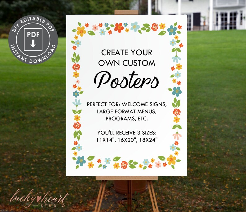 Custom Wedding Shower Poster 026 Shower Welcome Sign Bridal Shower Poster Printable Printable Poster Welcome Poster Welcome Poster