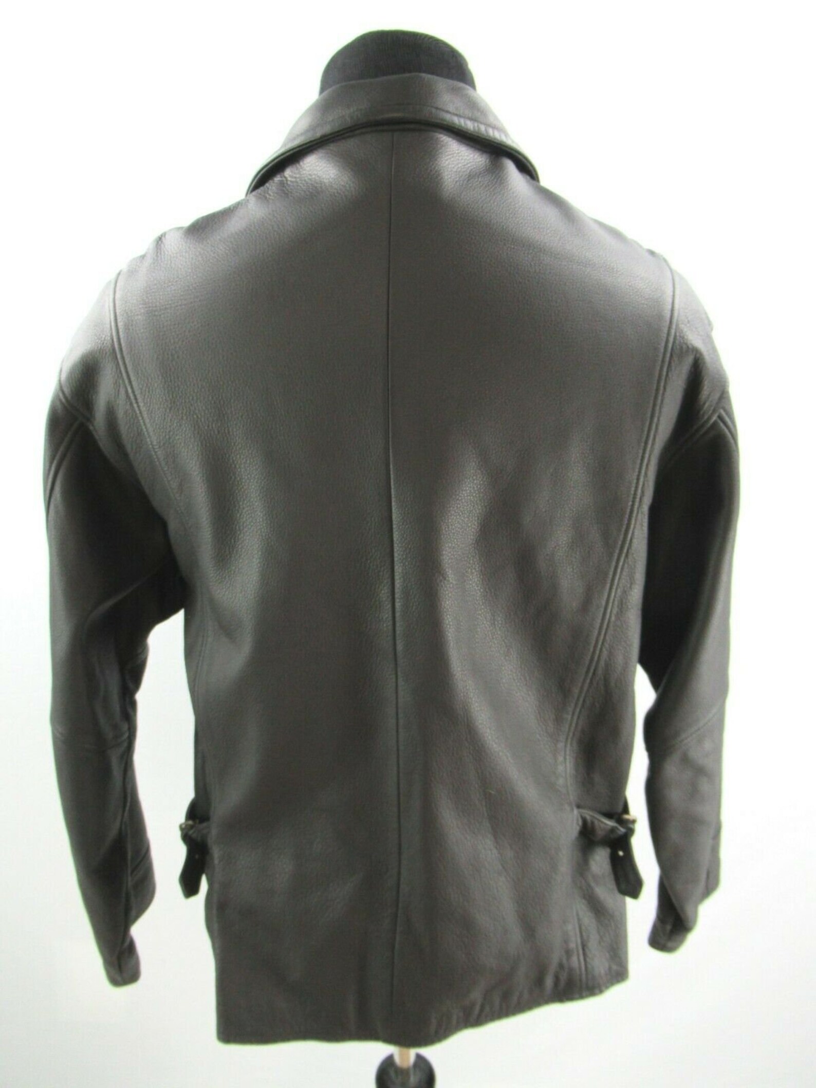 Eddie Bauer Black Brown Leather Bomber Jacket Mens XL Etsy