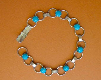 Vintage Sterling Silver and Turquoise Braclet
