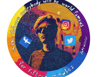 Weird Pop Art Humor 15 Minutes Of Cake Andy Warhol Funny Birthday Card