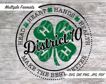 4-H Club Circle SVG Design
