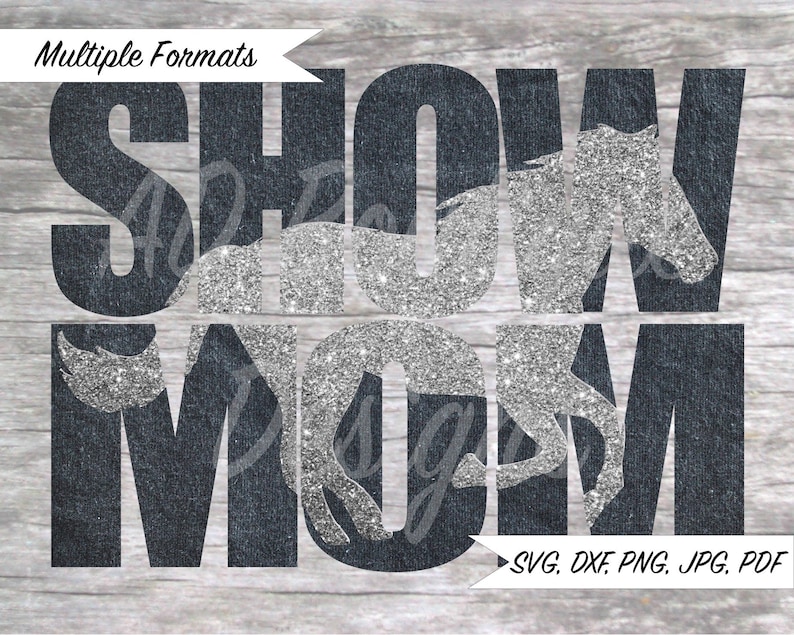 Download Show Mom Horse Knockout SVG Design | Etsy