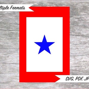 Blue Star Service vlag / implementatie vlag SVG-ontwerp