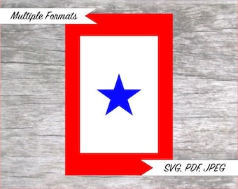 Bandera de servicio Blue Star / Bandera de implementación Diseño SVG