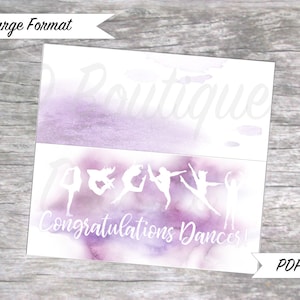 ¡NUEVO gran bailarín de felicitaciones! Sobre de regalo con franja polaca imprimible en PDF
