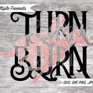 Turn & Burn Barrel Racing Knockout SVG Design