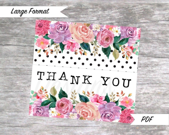 New Large Thank You Polish Strip Gift Envelope Printable Pdf Etsy
