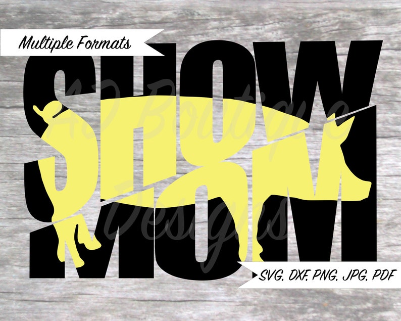 Download Show Mom Pig Knockout SVG Design | Etsy