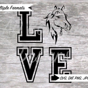Paard LIEFDE SVG Design PLUS afdrukbaar