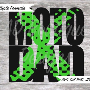 Moto X Dad MotoCross Knockout SVG Design
