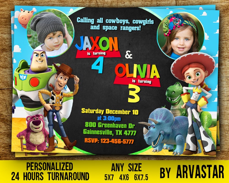 images Toy Story Themed Birthday Party Invitations cidec