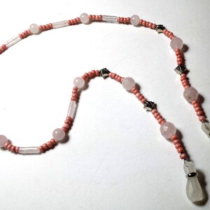 Handcrafted Rose Quartz Eyeglasses Holder