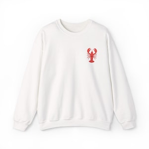 Lobster Graphic Crewneck Sweatshirt, Cute Lobster Gift, Seafood Lover Sweater, Fun Casual Apparel, Perfect for Summer BBQ