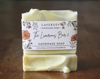 The Luxurious Bar Soap #2 - Bath and Body Product - Yellow and Slate Gray Soap - Gifts for Her - Christmas Gift - Birthday Gift Soap