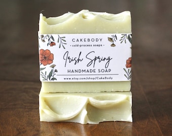 Jabón Irish Spring - Jabón irlandés - Jabón de primavera - Jabón clásico - Jabón artesanal - Jabón verde - Jabón de regalo - Productos corporales