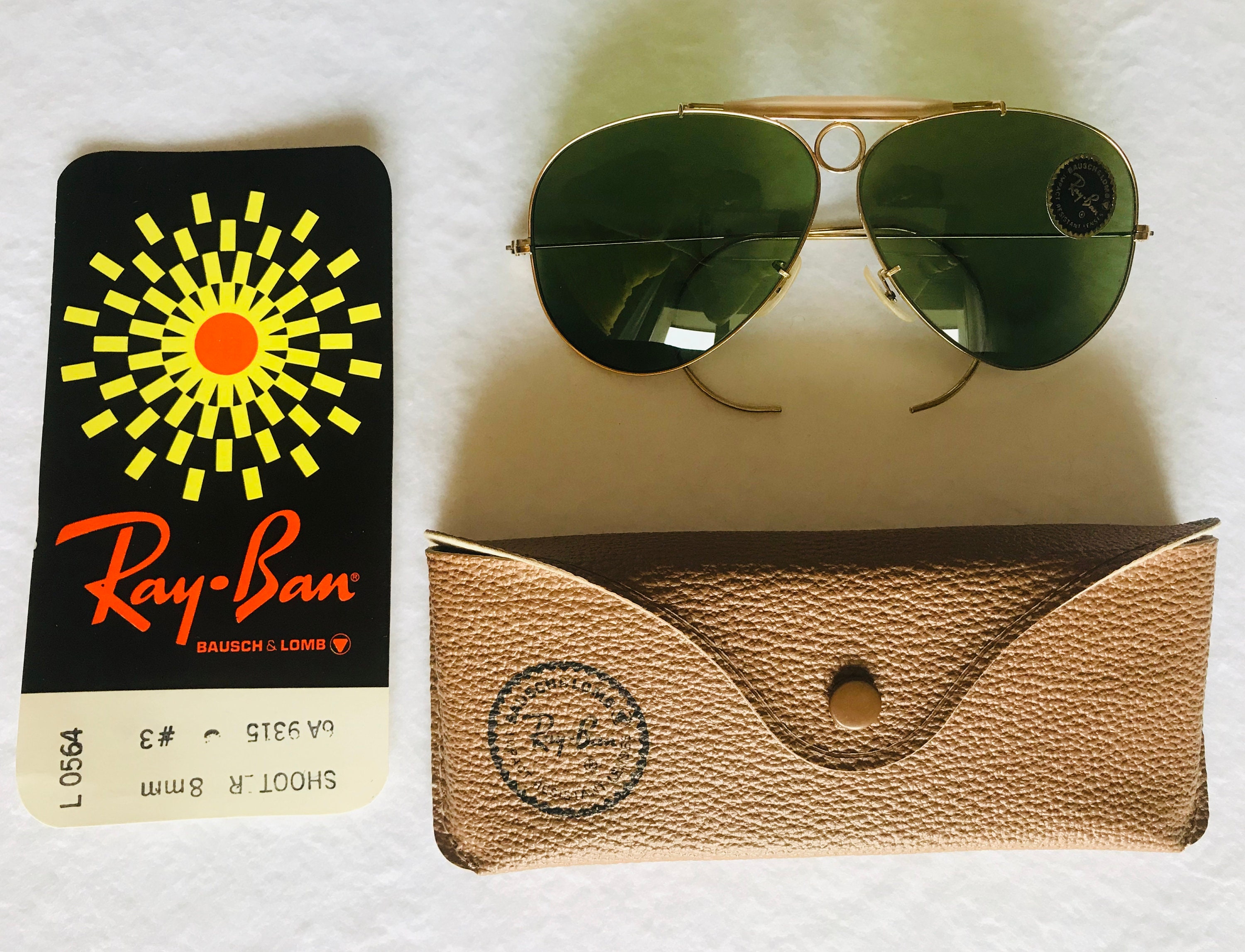 Vintage '60s B\u0026L Ray-ban Shooter Gold 
