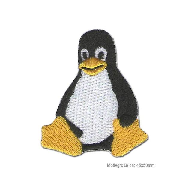 TUX patch, Linux mascot iron on patch ca.50mm (C432)