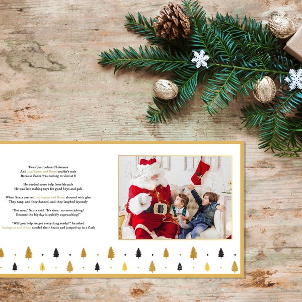 10x10 LAYFLAT OR BOOK Santa Story Christmas Photography Template - Graphic Trees