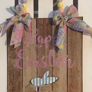 Happy Easter Upcycled Sign