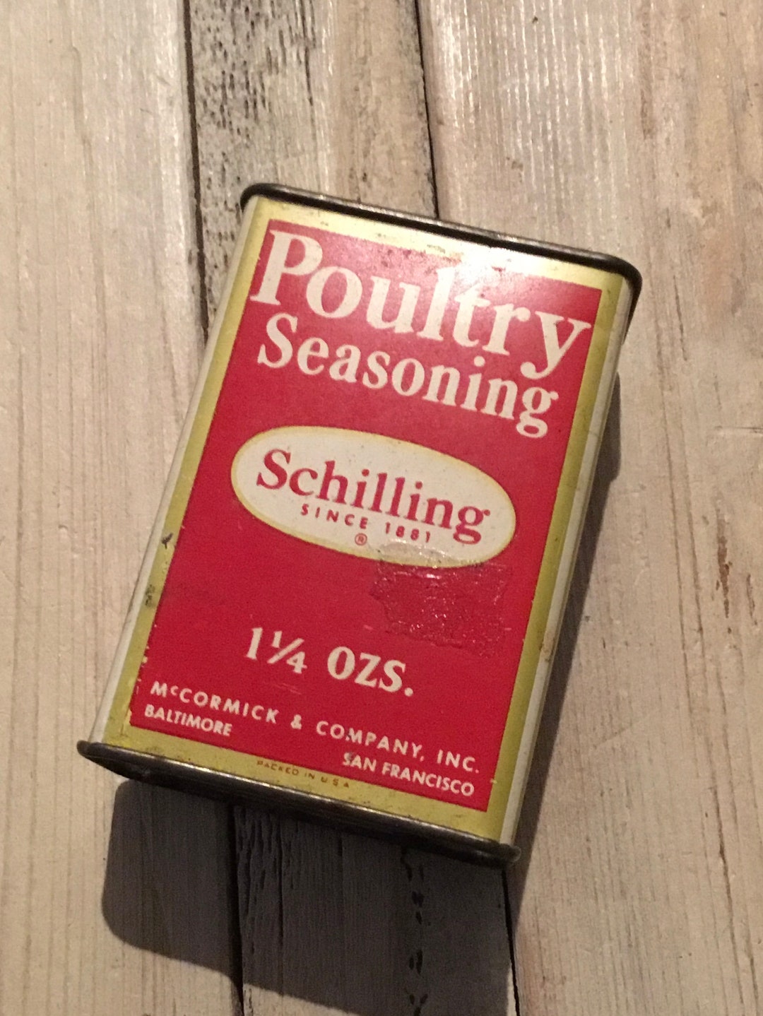 Schilling Poultry Seasoning Tin Etsy