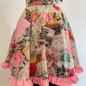 Womens Fun and Flirty Vintage Paris Apron